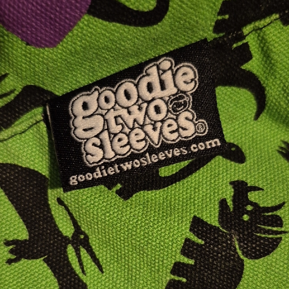 Carnivore Dinosaur Print Tote Bag - Purple and Green Kids
